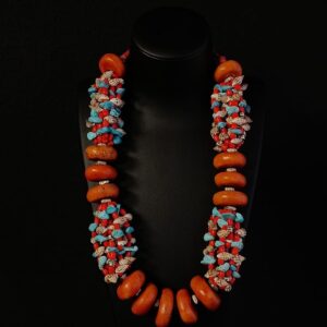 Collar decorativo piedras y conchas pequeño
