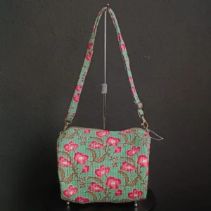 Bolso de tela pequeño estampado en flores